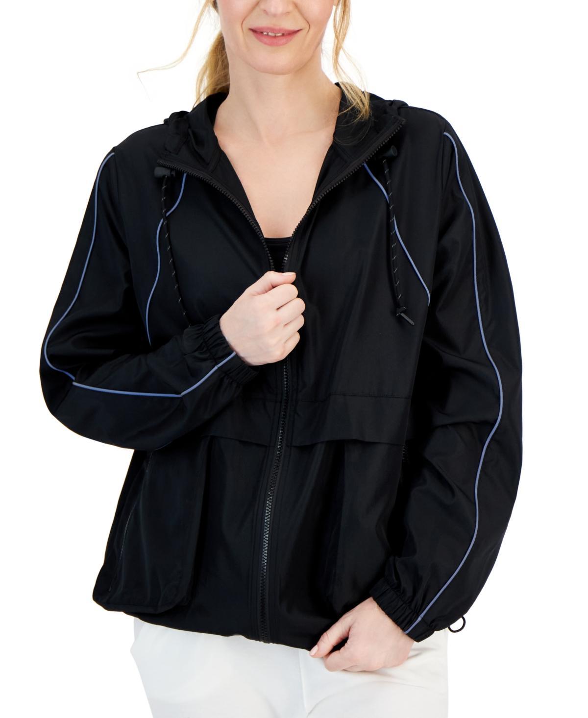 Id Ideology Womens Hooded Packable Zip-Front Jacket, Created for Macys Product Image