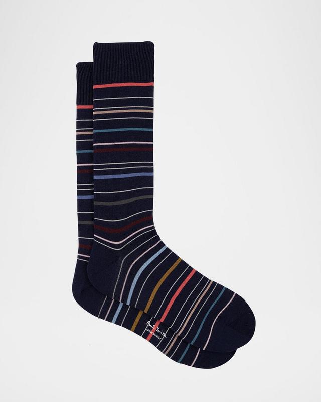 Men's Pencil Stripe Crew Socks Product Image