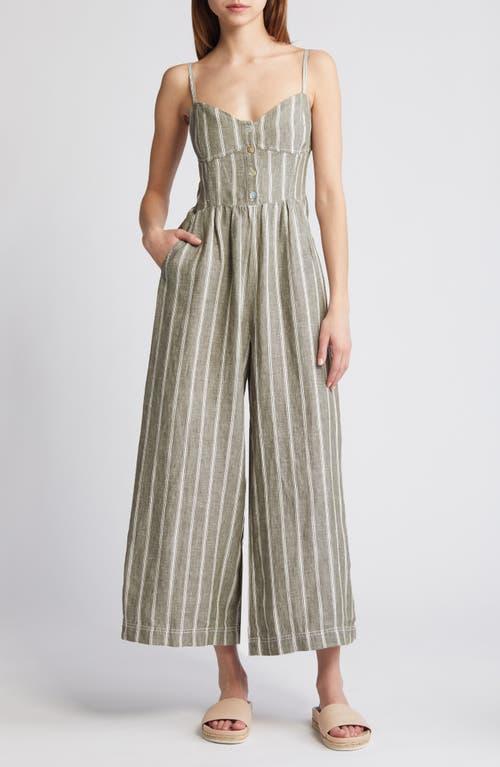 Madewell Sleeveless Wide Leg Linen Jumpsuit Product Image