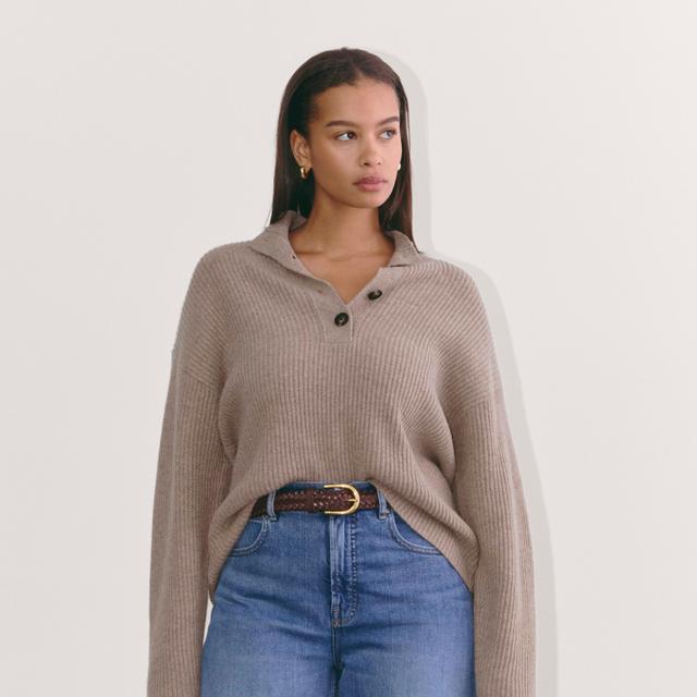 Womens Cocoon Henley in Wool Cashmere Sweater by Everlane Product Image