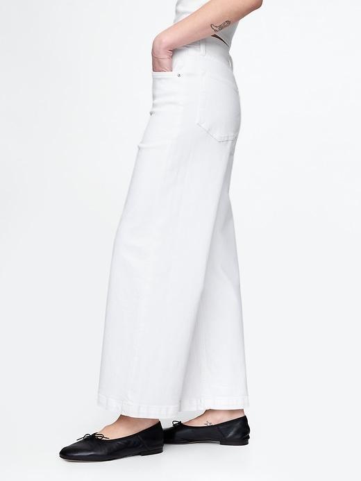 High Rise Stride Wide-Leg Ankle Jeans Product Image