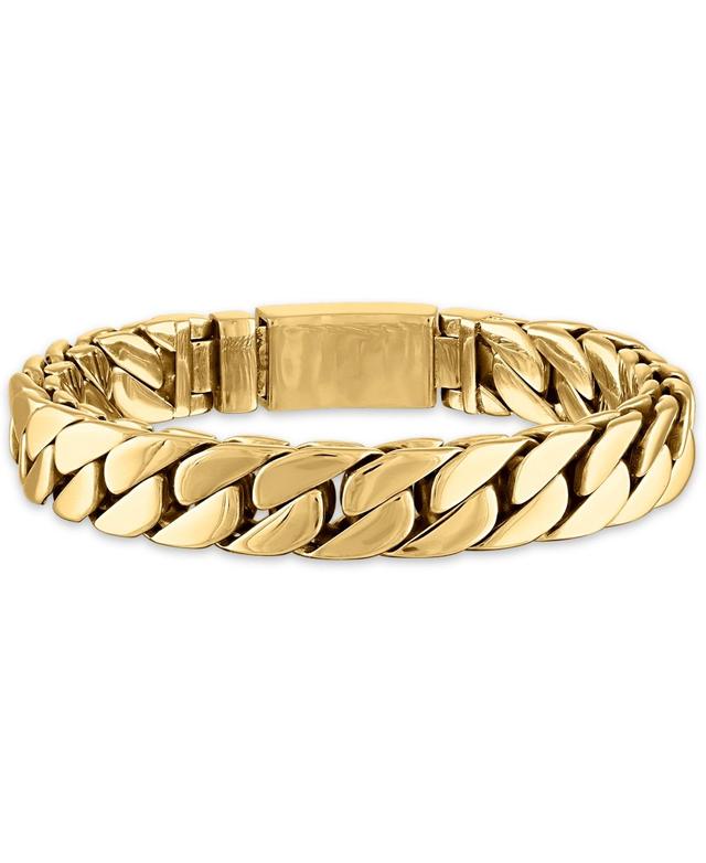 Esquire Mens Jewelry Curb Link Chain Bracelet in Gold-Tone Ion-Plated Stainless Steel, Created for Macys (Also in Stainless Steel) Product Image