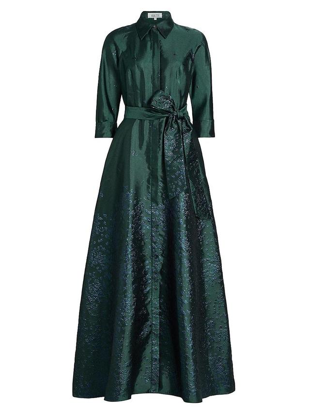 Womens Jacquard Taffeta Shirt Gown Product Image