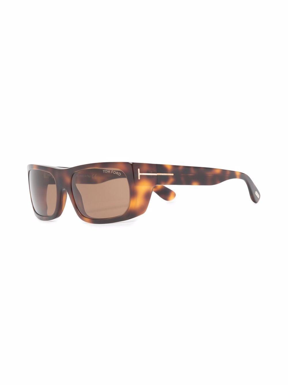 Tortoiseshell Square-frame Sunglasses In Braun Product Image