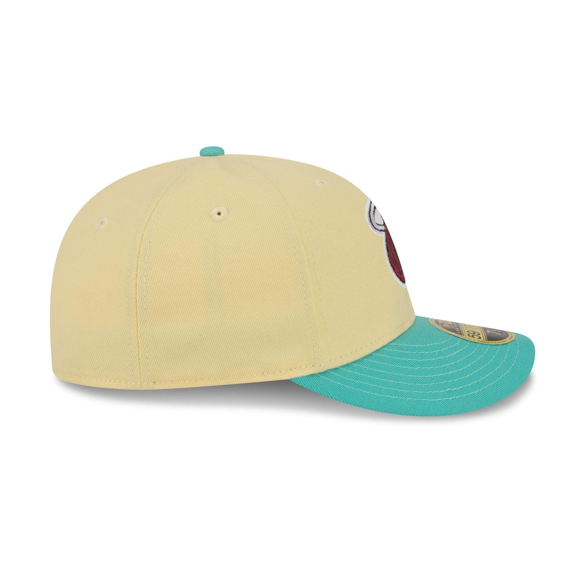 Miami Heat Soft Yellow Low Profile 59FIFTY Fitted Hat Male Product Image