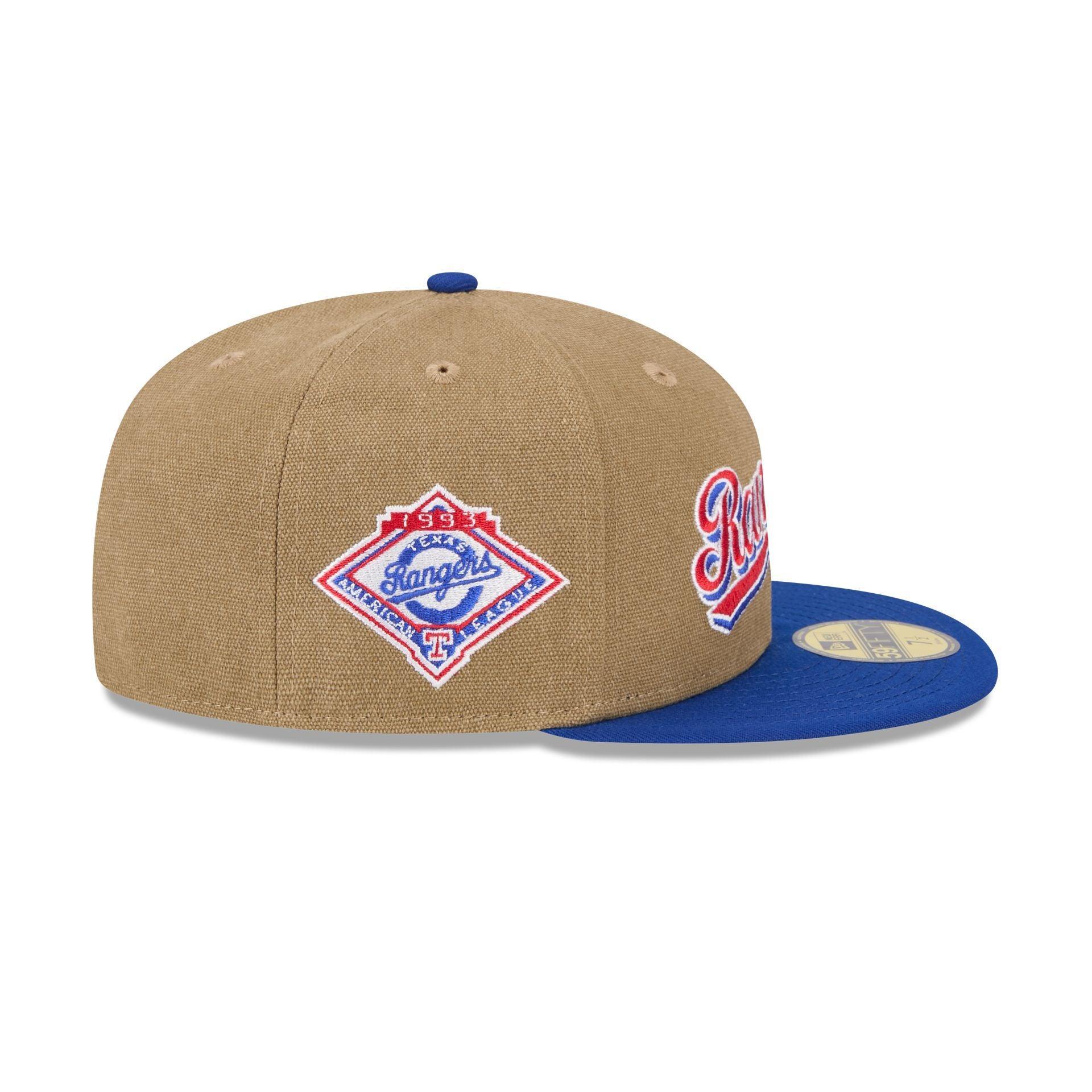 Texas Rangers Canvas Crown 59FIFTY Fitted Hat Male Product Image