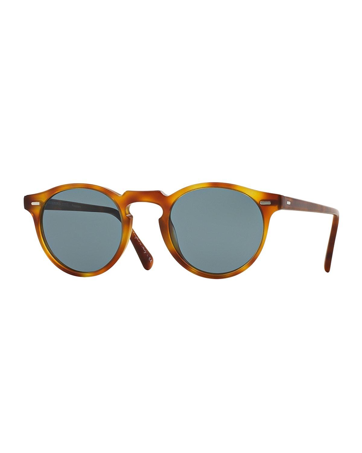 Mens Gregory Peck 47MM Round Sunglasses Product Image