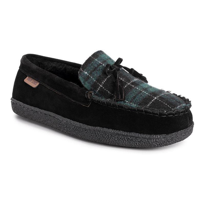 MUK LUKS Talan Mens Leather Moccasin Slippers Product Image