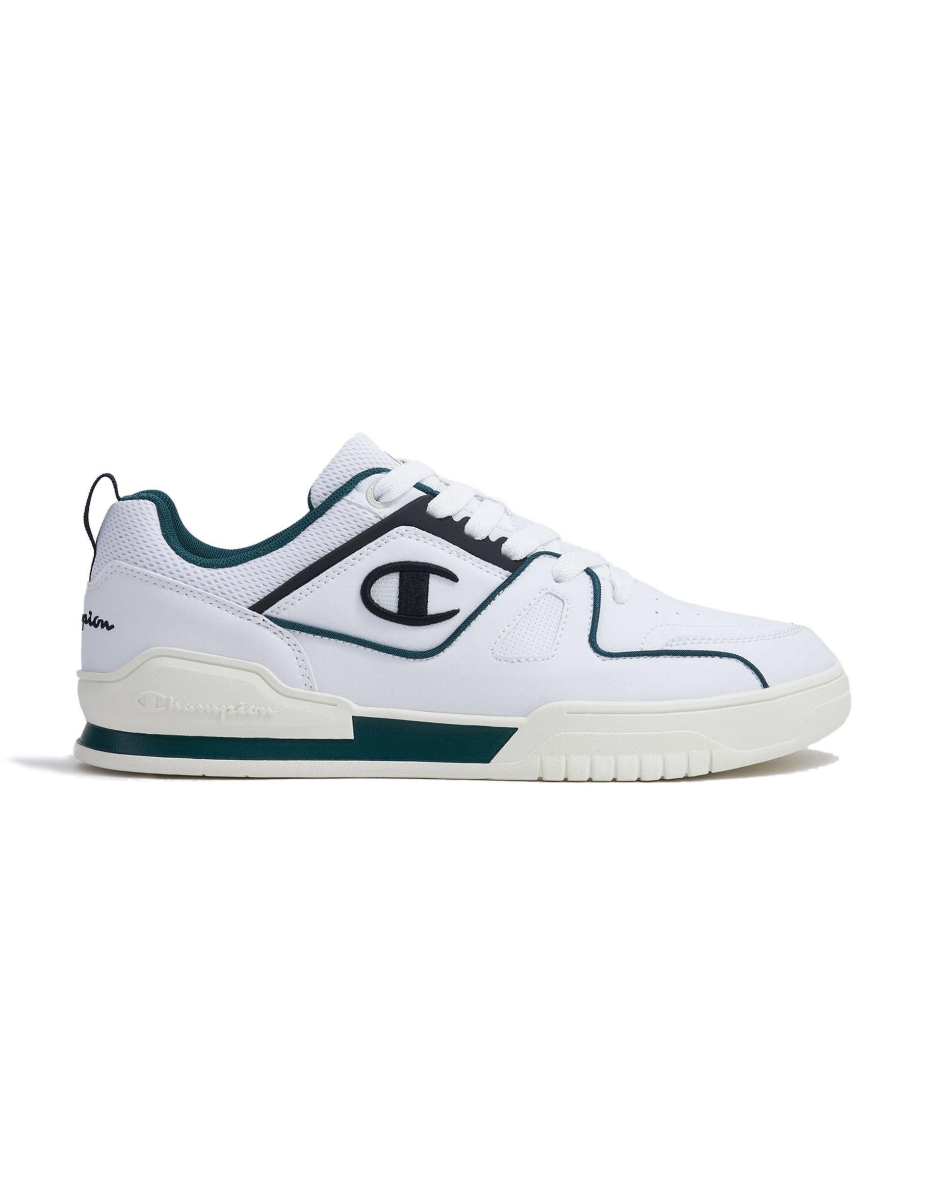 Champion Mens 3-Point Skate Low Shoes White/Green/Black 12 Product Image