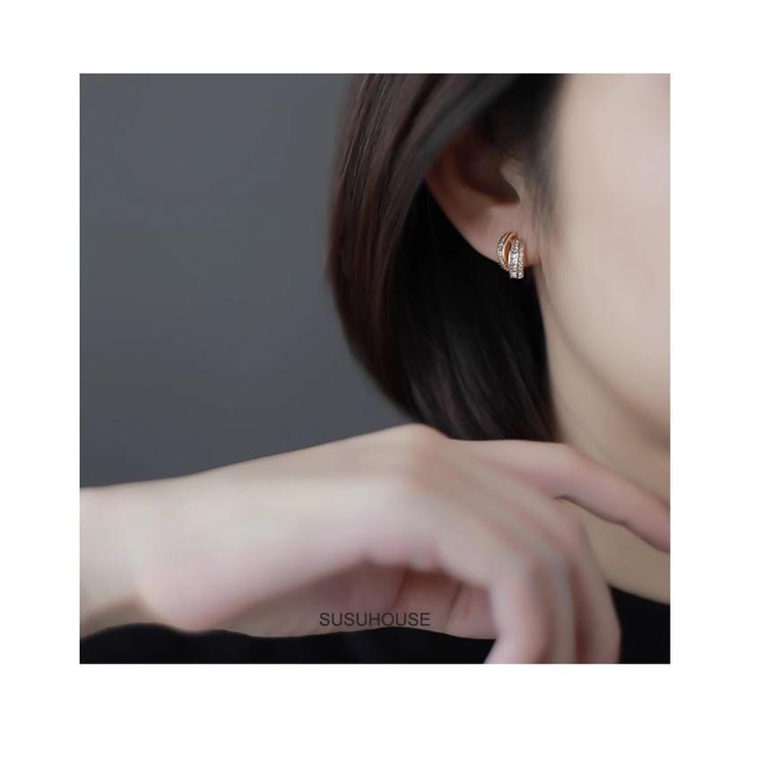 Rhinestone Layered Alloy Ear Cuff Product Image