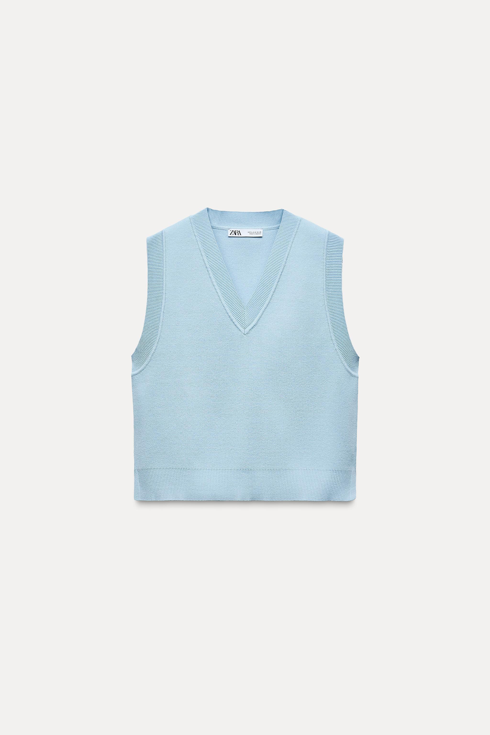 SLEEVELESS BASIC KNIT VEST Product Image