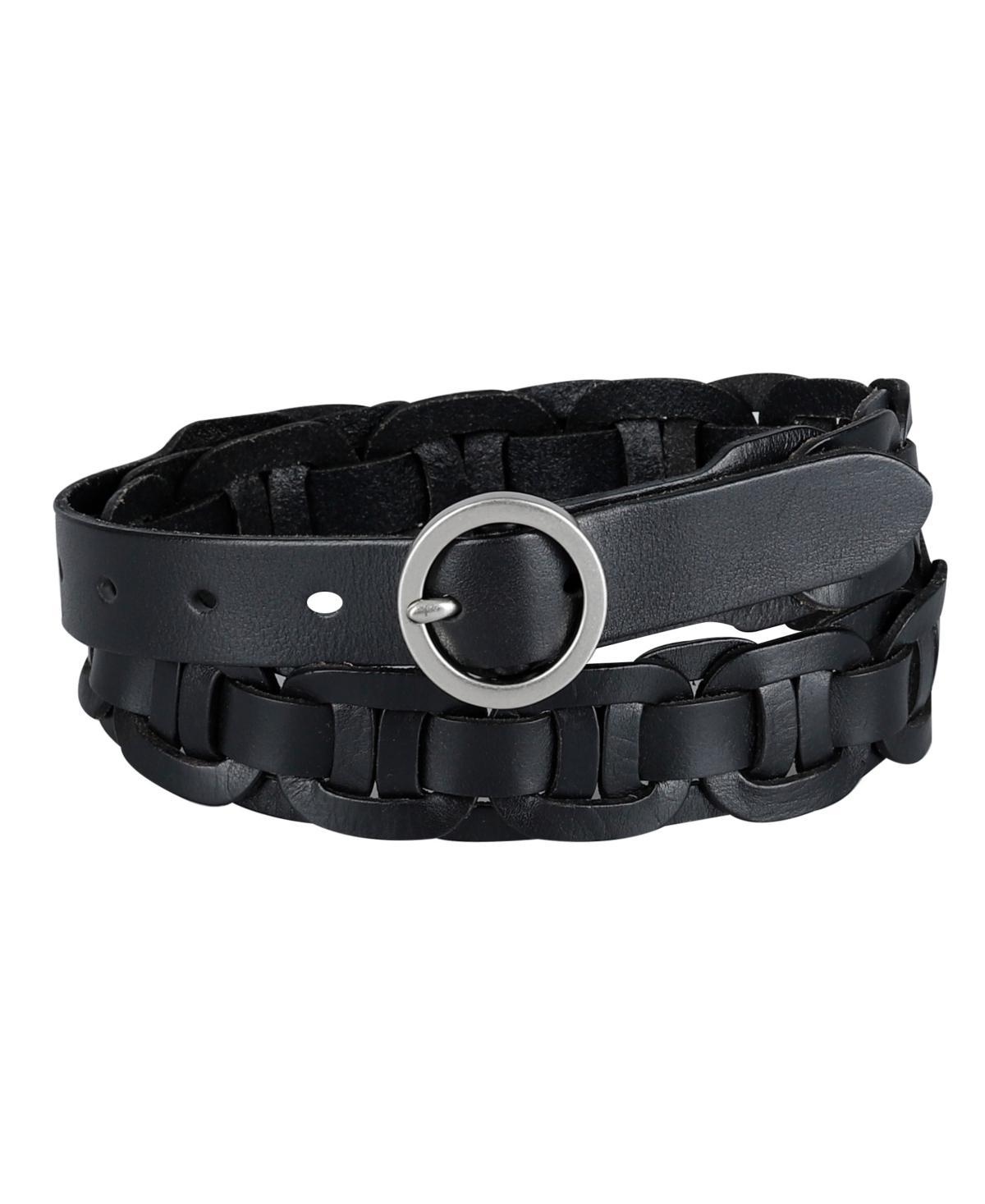 Tommy Hilfiger Womens Woven Leather Linked Casual Belt Product Image