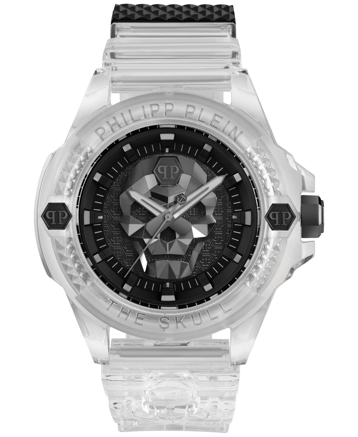 Philipp Plein Mens The $kull Transparent Silicone Strap Watch 45mm Product Image