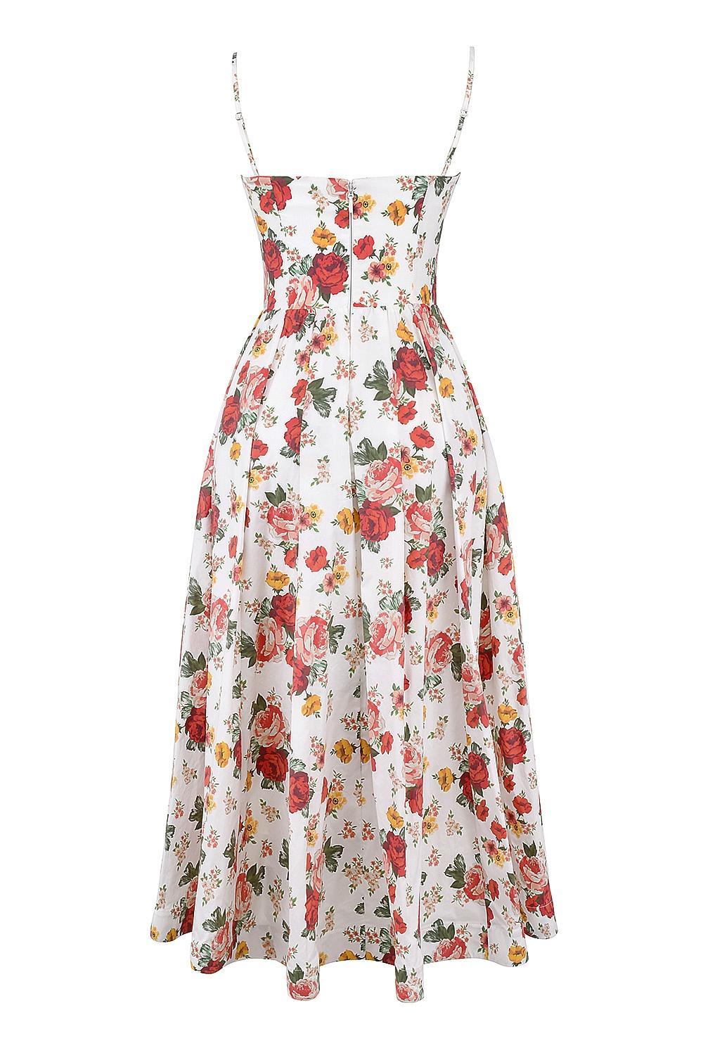 Lolita Italian Rose Print Cotton Corset Sundress Product Image