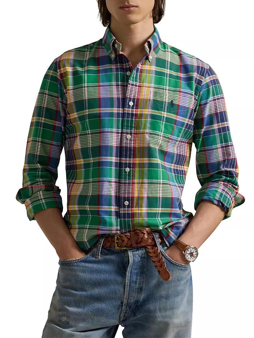 Plaid Oxford Button-Up Shirt Product Image