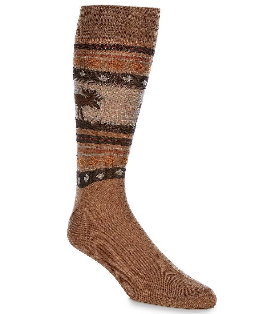 Cremieux Moose Pattern Crew Dress Socks Product Image