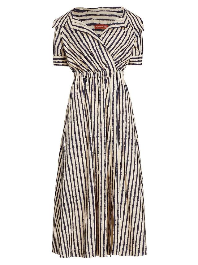 Womens Lydia Cotton-Blend Stripe Shirtdress Product Image