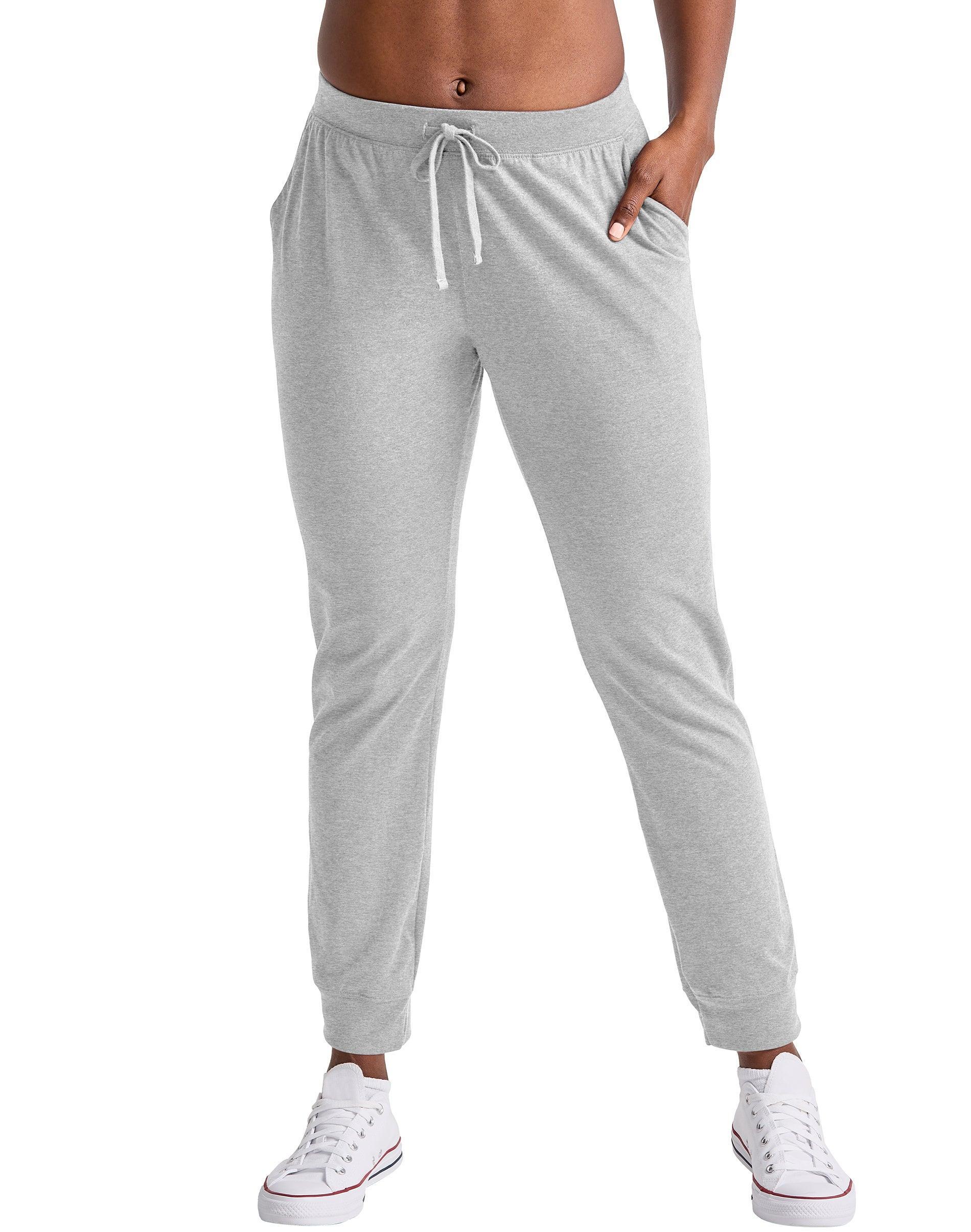 Womens Hanes Joggers Light Silver Product Image