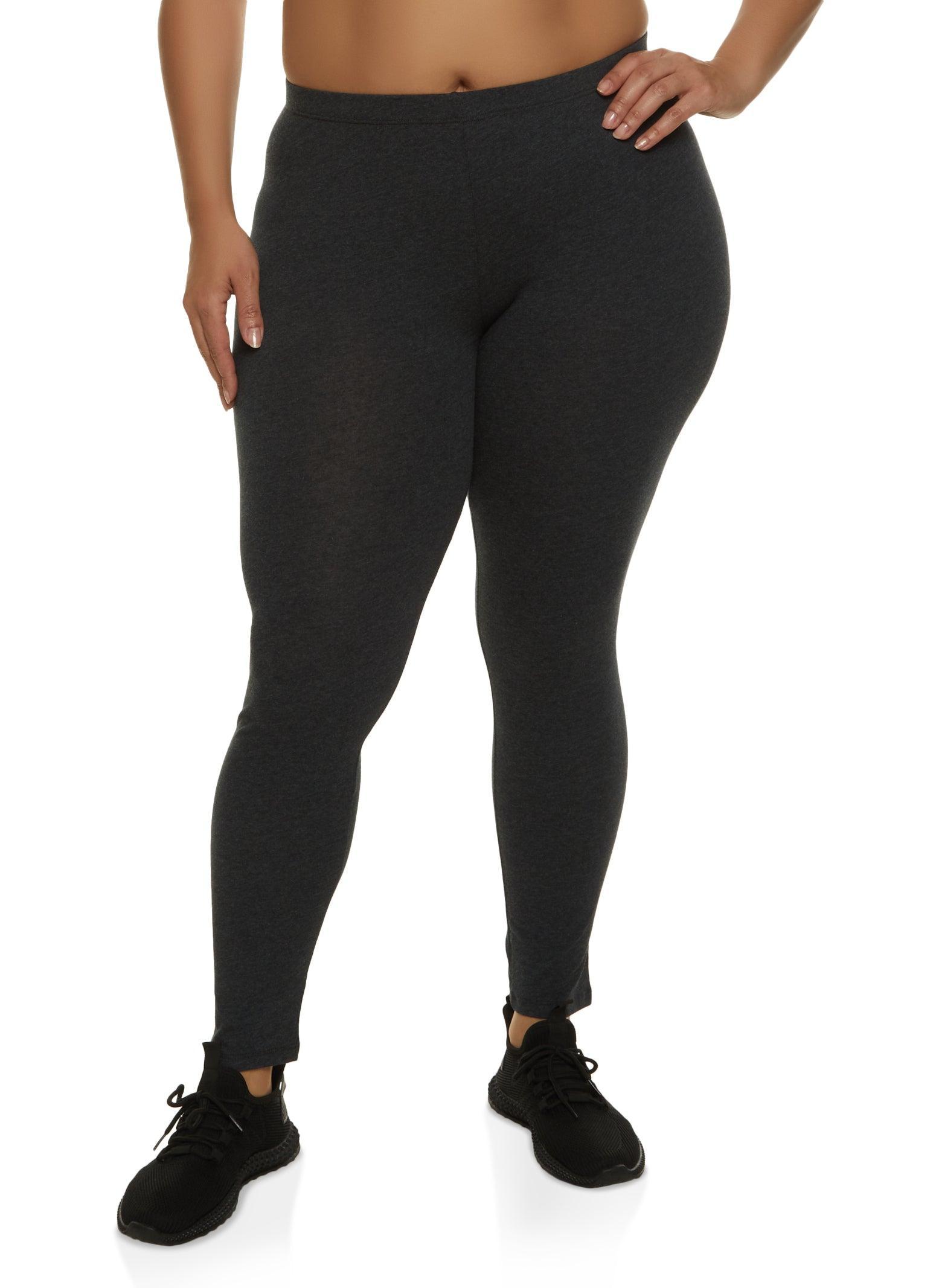 Womens Plus Size Basic High Waist Leggings Product Image