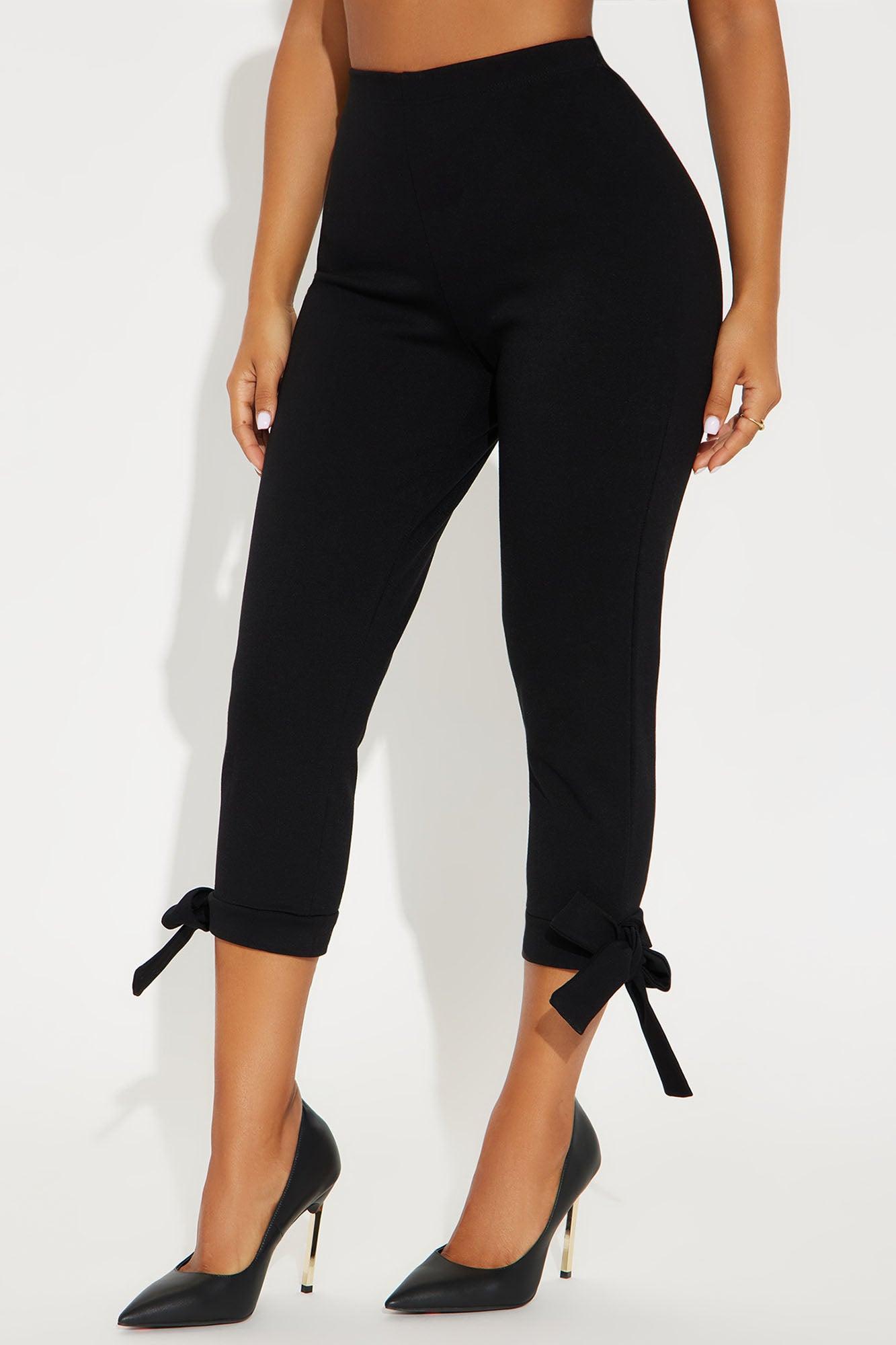 Tongue Tied Ponte Capri Legging - Black Product Image