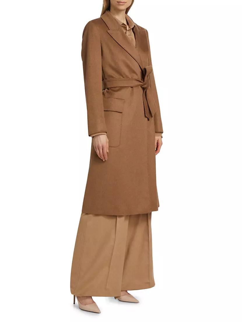 Womens Nyssa Cashmere Tie-Waist Trench Coat Product Image