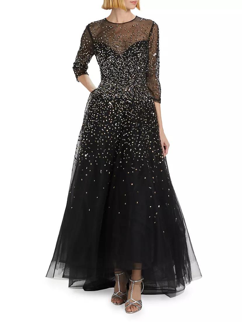 Embellished Illusion A-Line Gown Product Image