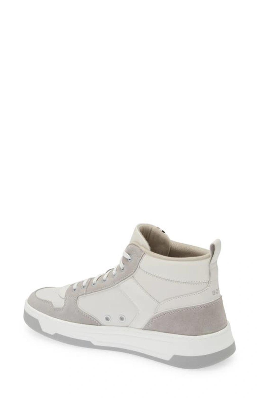 HUGO BOSS Baltimore High Top Sneaker In White Product Image