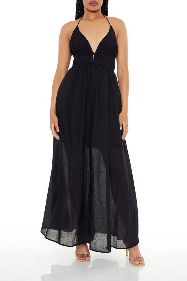 Plunging Halter Maxi Dress | Forever 21 Product Image