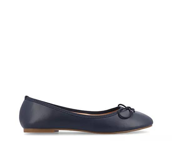 Journee Collection Vika Womens Ballet Flats Blue Product Image