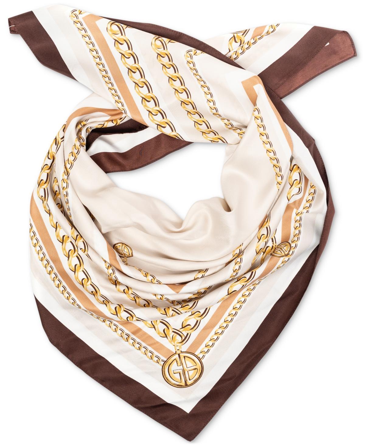 Giani Bernini Womens Chain Stripe Printed Square Scarf Product Image