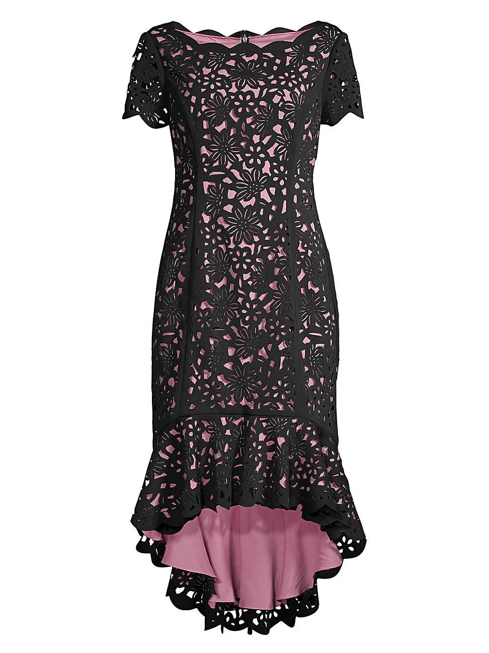 Womens High-Low Crepe Dress Product Image