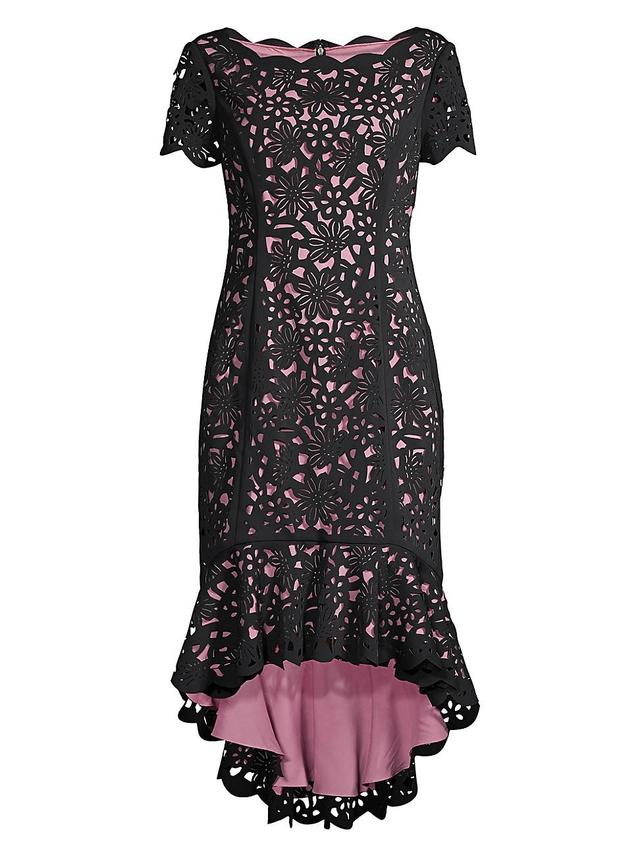 Womens High-Low Crepe Dress Product Image