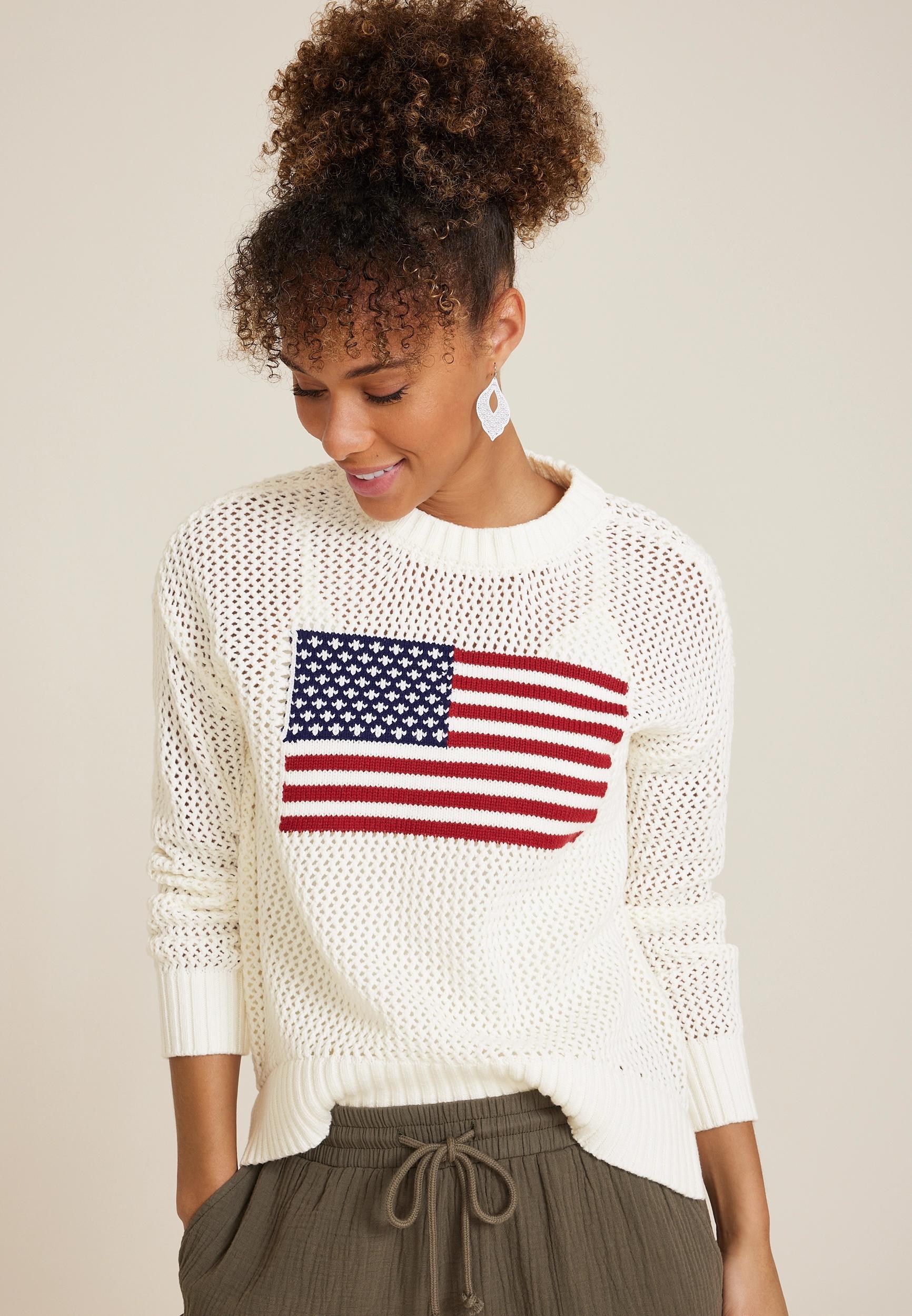 Americana Open Stitch Sweater Product Image