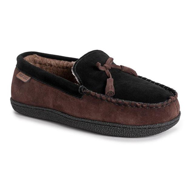 MUK LUKS Talan Mens Leather Moccasin Slippers Product Image