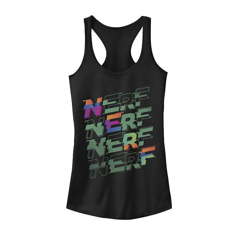 Juniors Nerf Glitch Logo Stack Tank Top, Girls Product Image