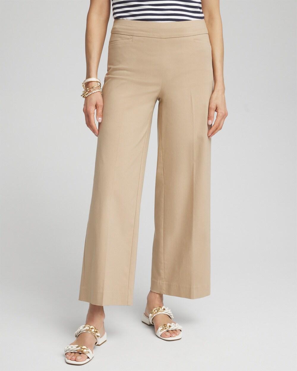 Chico's Brigitte Wide Leg Cropped Capri Pants Product Image