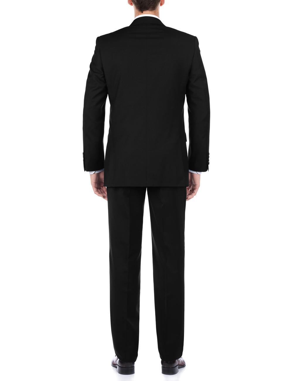 Vanderbilt Collection - Classic 2 Piece Suit 2 Buttons Regular Fit In Black Product Image