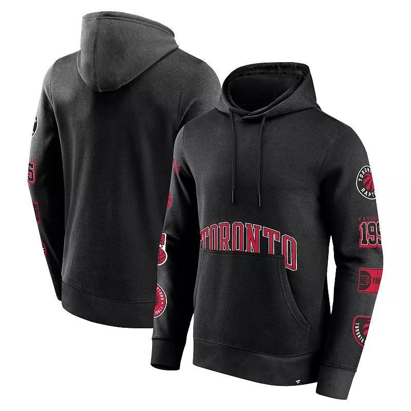 Mens Fanatics Branded Black Toronto Raptors Home Court Pullover Hoodie Product Image