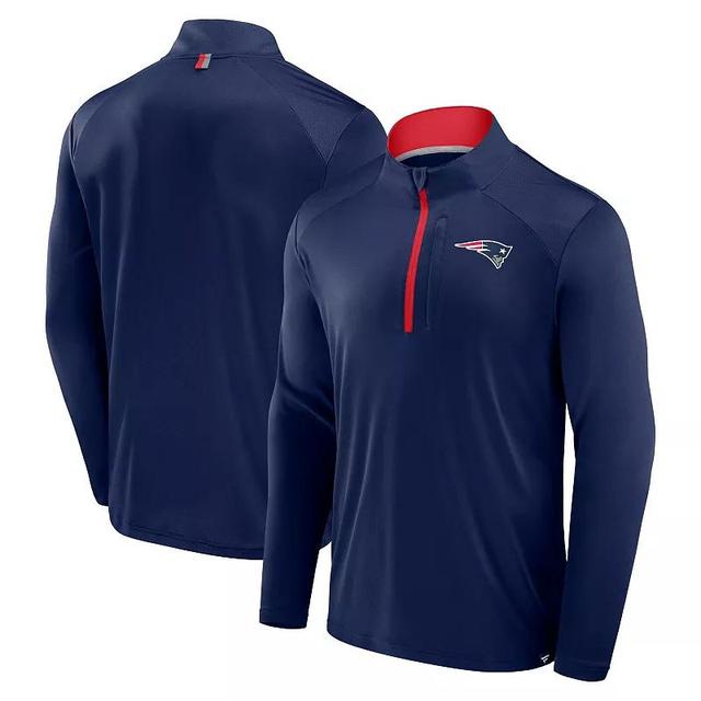 Mens Fanatics New England Patriots Defender Long Sleeve Quarter-Zip Jacket Blue Product Image