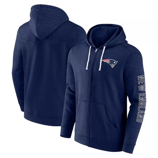 Mens Fanatics Branded New England Patriots Offensive Lineup Hoodie Full-Zip Hoodie Blue Product Image