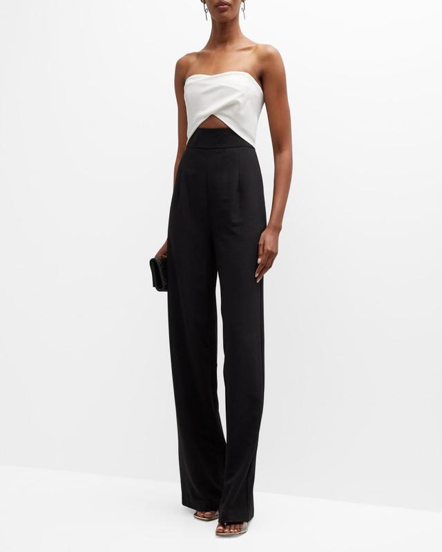 Black Halo Jada Strapless Wide Leg Jumpsuit Product Image