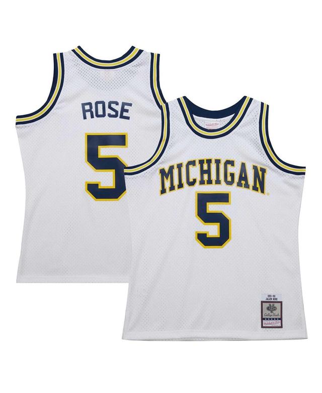 Mens Mitchell & Ness Jalen Rose Michigan Wolverines 1991/92 Swingman Player Jersey Product Image