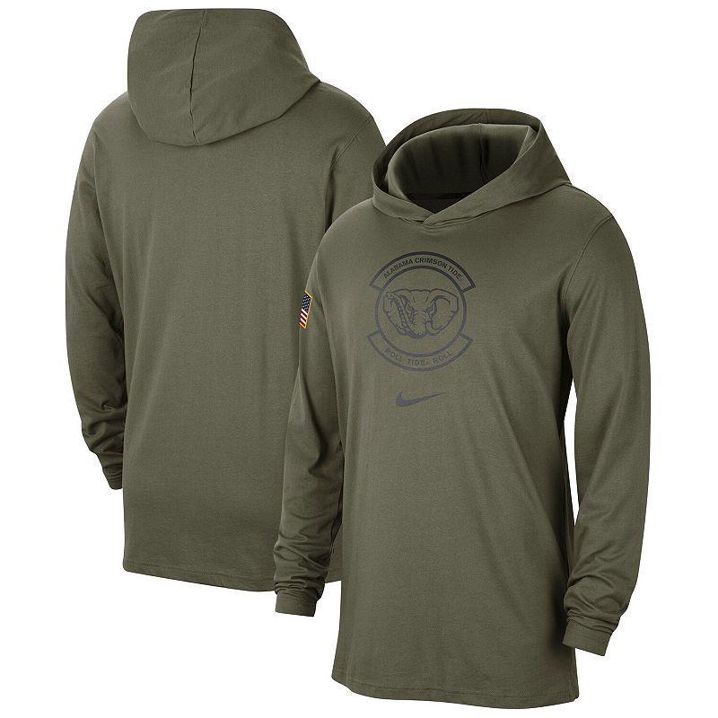 Mens Nike Olive Alabama Crimson Tide Military Pack Long Sleeve Hoodie T-Shirt Product Image