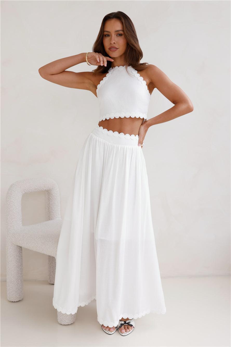 Linked Together Maxi Skirt White Product Image