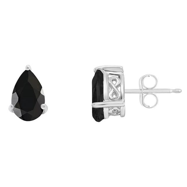 Alyson Layne 14k Gold Pear Cut Black Onyx Stud Earrings, Womens, 14k White Gold Product Image