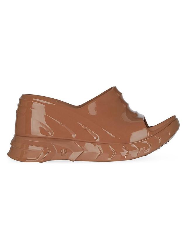 Marshmallow Rubber Wedge Slide Sandals Product Image