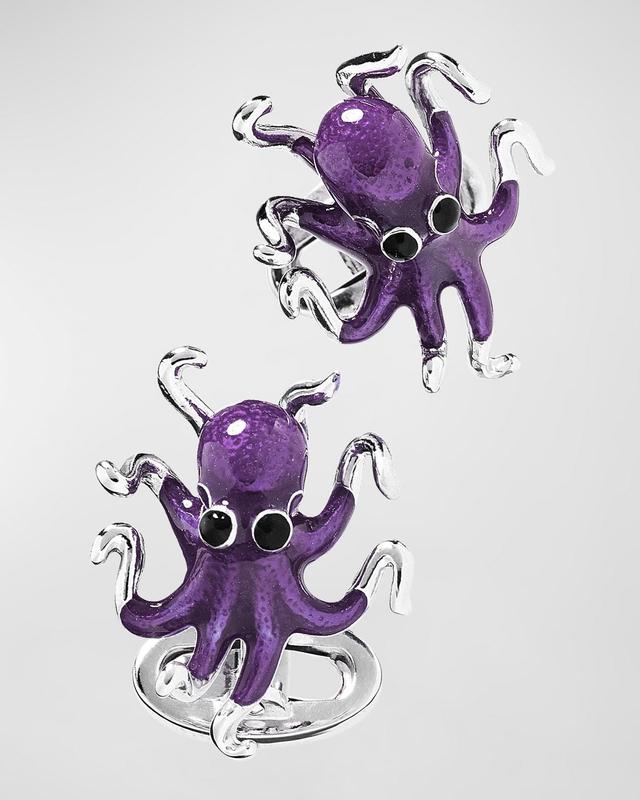 Mens Octopus Sterling Silver Cufflinks Product Image