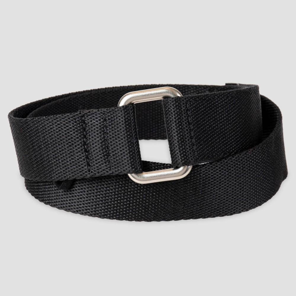 Mens Adaptive D-Ring Belt with Hook and Loop Adjustment - Goodfellow & Co Black S/M Product Image