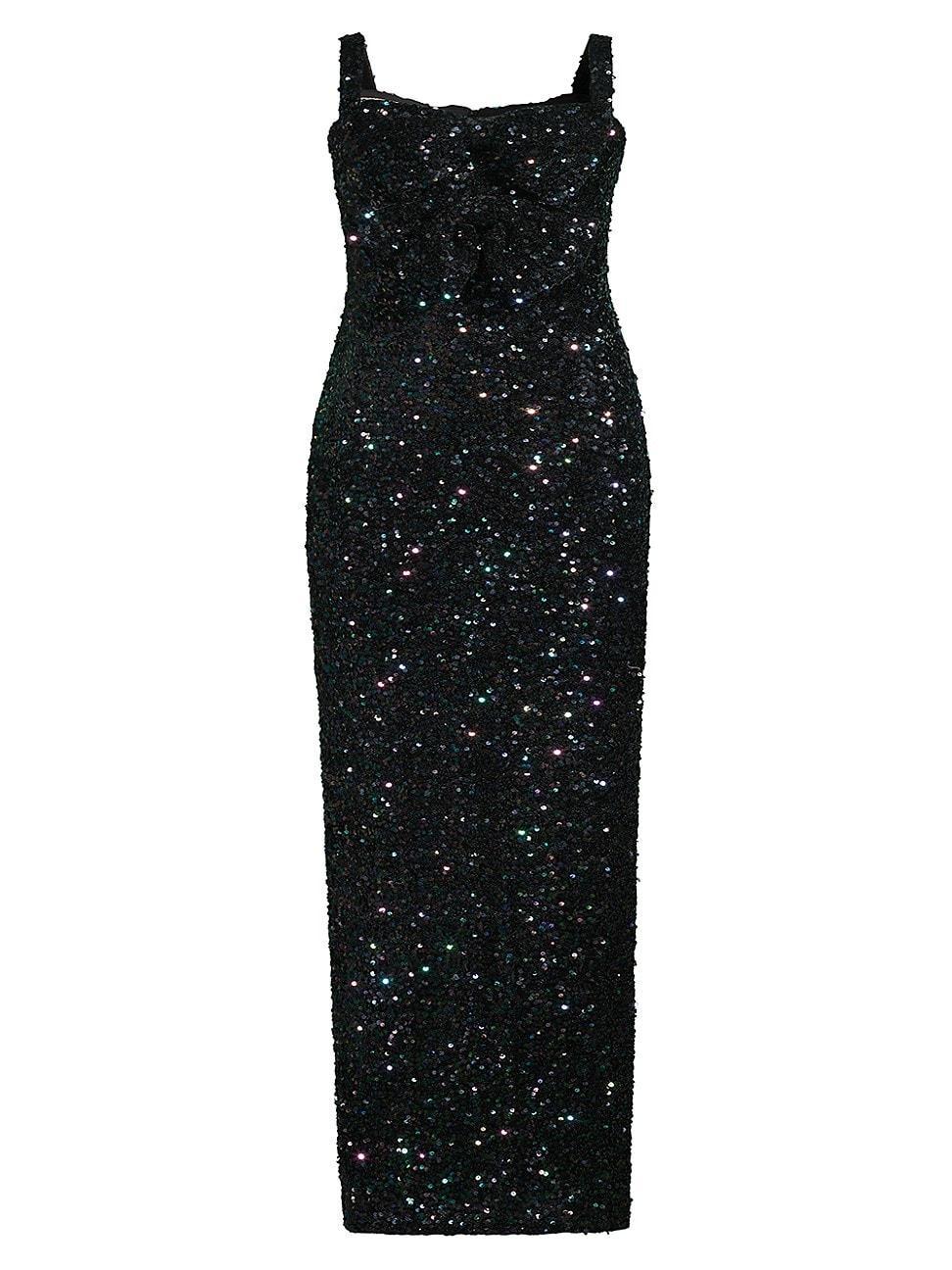 Black Halo Milayla Sequin Column Gown Product Image