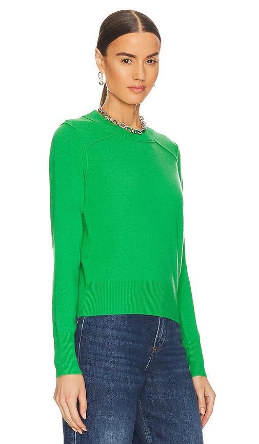 Autumn Cashmere Cropped Reversed Seams Crewneck in Green. - size XL (also in L, M, S, XS) Product Image